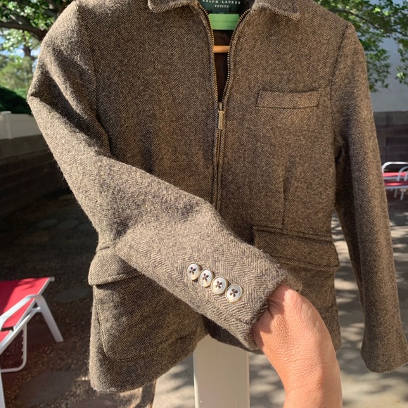 Lauren Ralph Lauren Petite chevron zipper jacket size 4P (more like a 2P) - Picture 4 of 15